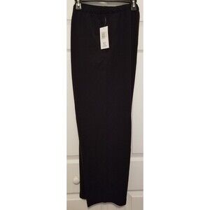 Bon Worth Women's Pants Black Elastic Waist Size Petite Large